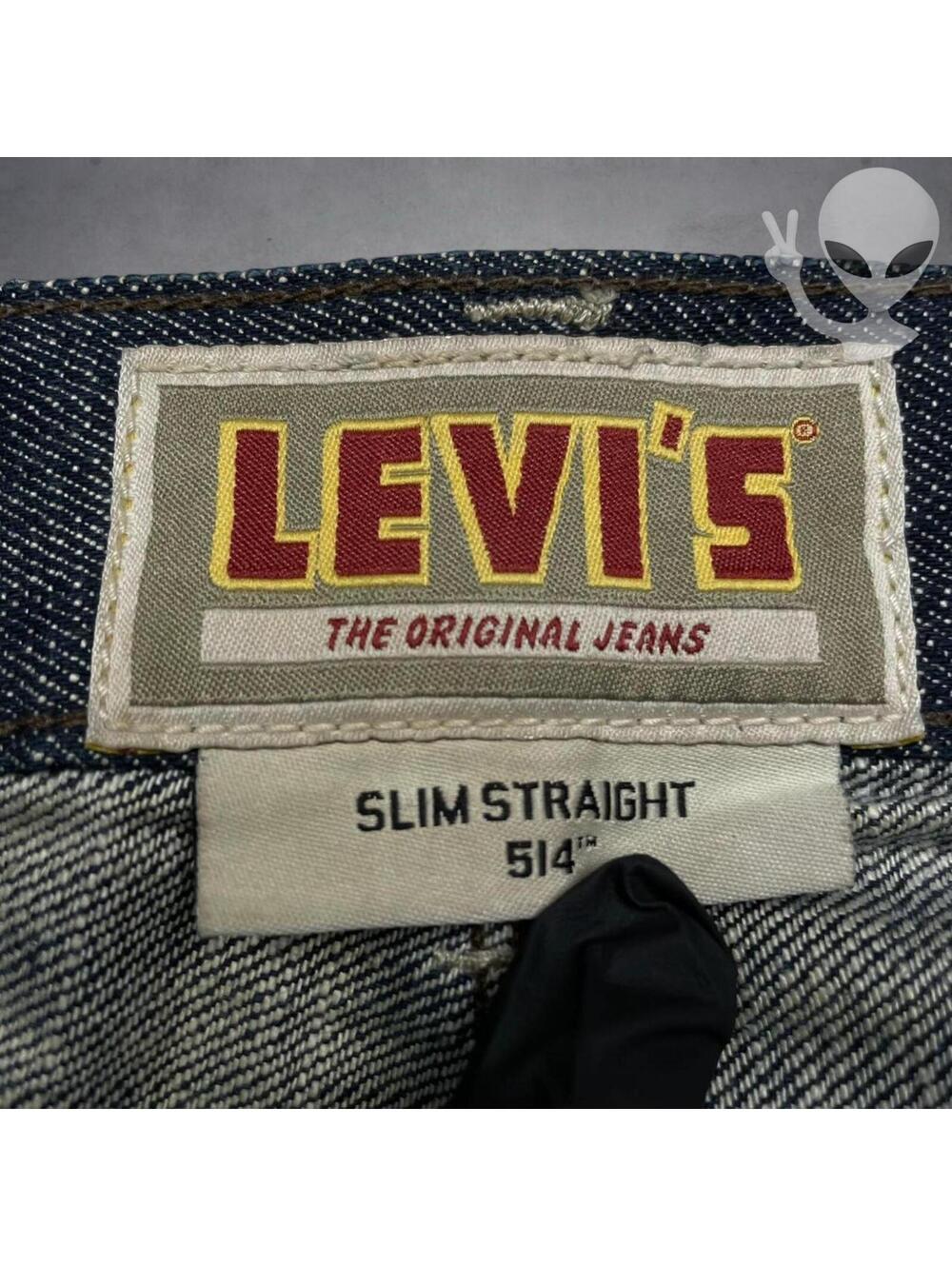 Levi's 514 Straight Jeans 36x34 Dark Wash Blue Vintage - Picture 4 of 7